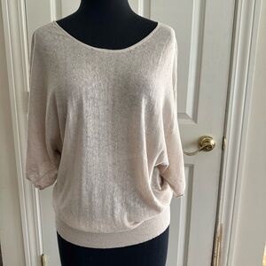 Cream Eileen fisher sweater 100% linen